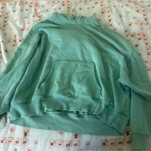 American Eagle Outfitters Teal Cowl Neck Sweatshirt